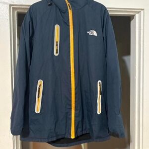 The‎ North Face navy and yellow ski jacket